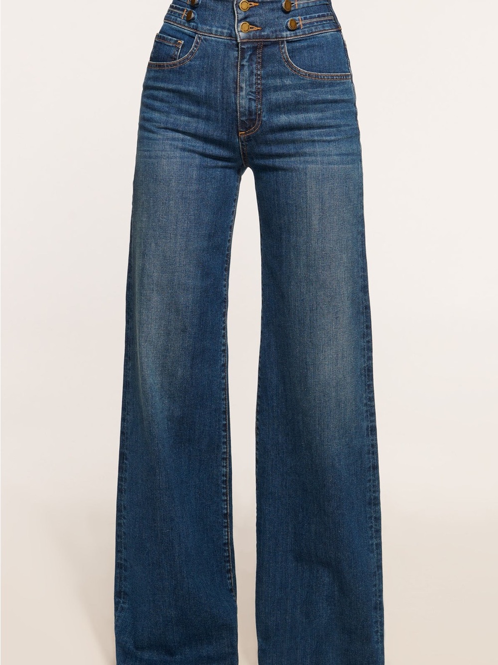 Ramy Brook Liv High-Rise Wide Leg Jean in Medium
